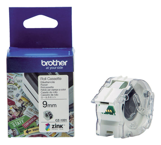 Etiket Brother CZ1001 multifunctioneel 9mm 5m wit