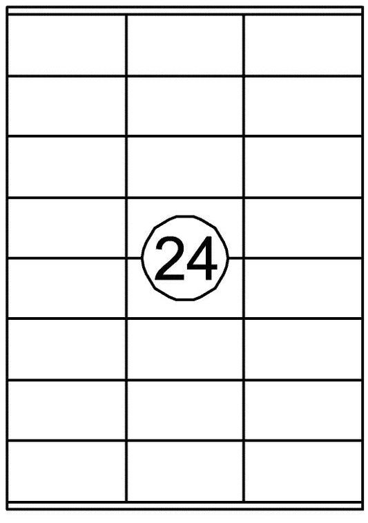 Etiket Avery DP246-100 70x36mm wit 2400stuks