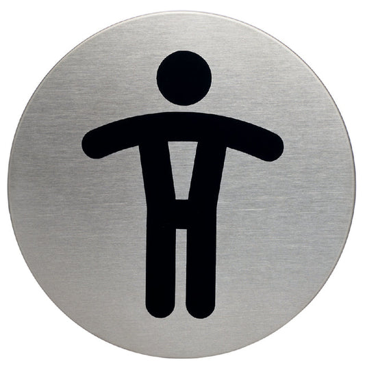 Infobord pictogram Durable wc heren rond 83mm