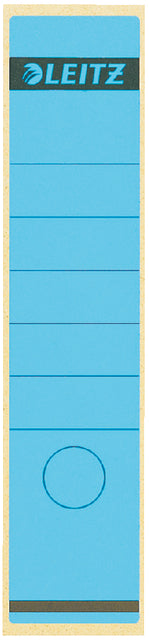 Rugetiket Leitz 62x285mm zelfkl blauw