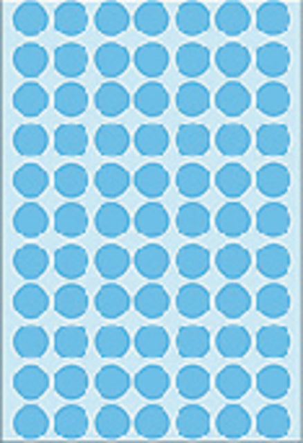 Etiket HERMA 2233 rond 13mm blauw 2464stuks