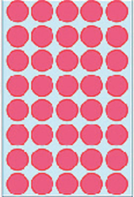 Etiket HERMA 2256 rond 19mm fluor rood 960stuks