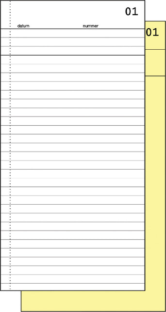 Commissieboek Expres SI-30020 210x105mm 50x2vel