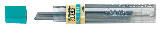 Potloodstift Pentel 2H 0.7mm 12st zwart