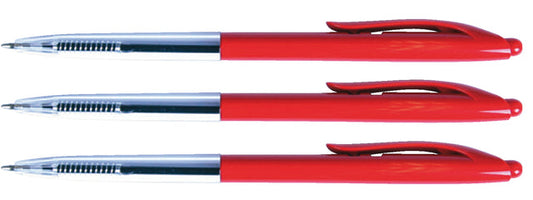Balpen Quantore drukknop rood