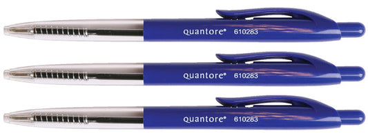 Balpen Quantore drukknop blauw