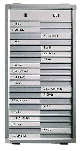 Aan afwezigheidsbord Legamaster 310x260mm 10 namen