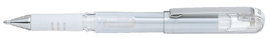 Gelschrijver Pentel K230M M metallic wit