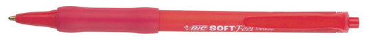 Balpen Bic soft feel clic M rood