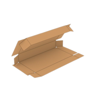 Kartonnen doos 1190x290x45-3mm B-golf-Bruin-wikkeldoos  (op maat)