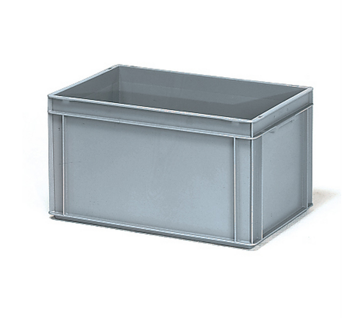 Eurobak 600 x 400 x 325 mm 60 ltr - Grijs, 2 schelpgrepen