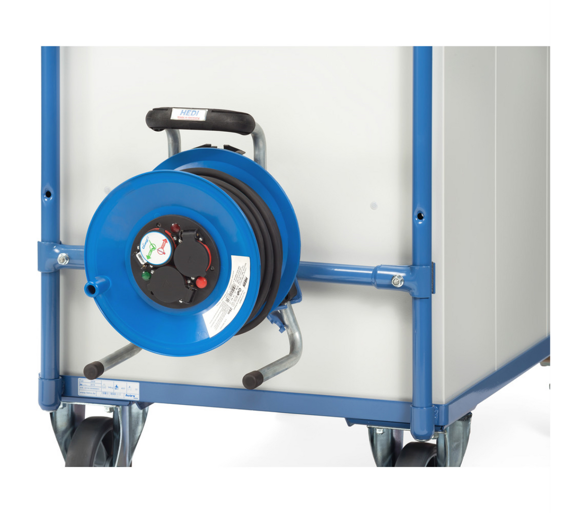 Kabeltrommel - toebehoren - - Incl. aanbouwset voor tafelwagens 800 mm breed