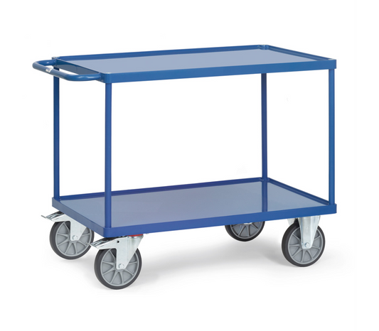 Tafelwagen 2401W -platformen van staalplaat + rand - Laadvlak 1.000 x 600 mm