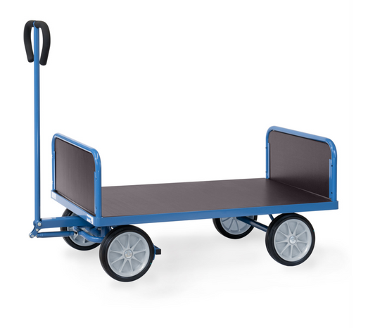 Handtrekwagen 4022V - massief rubber wielen - laadvlak 1.200 x 700 mm