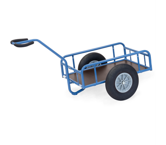 Handtrekwagen 4104P - polyurethaan wielen - met watervast platform 845 x 545 mm