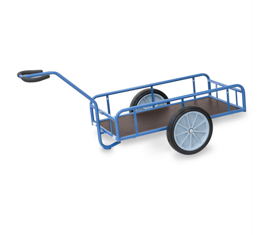 Handtrekwagen 4105V - massief rubber wielen - met watervast platform 1.145 x 545 mm