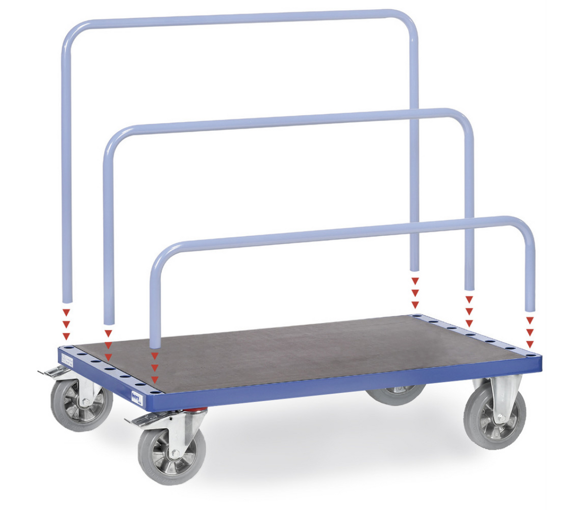 Platenwagen 4465-1 - zonder beugels - Laadvlak 1.600 x 800 mm - 1200 kg