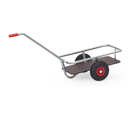 Handtrekwagen 6091L - lucht wielen - met watervast platform 690 x 356 mm