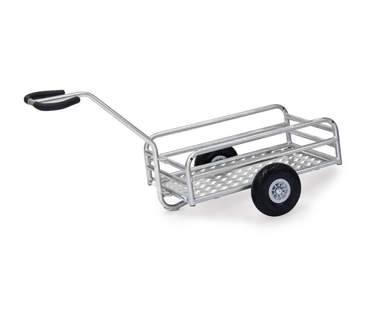 Outdoor handtrekwagen 6103P - PU-wielen - met aluminium kwintetplaat platform 795 x 445 mm