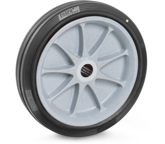 ESD-Massief rubber band 260 x 56 mm "fetra" - Kunststof velg rood, NL 75, as 25