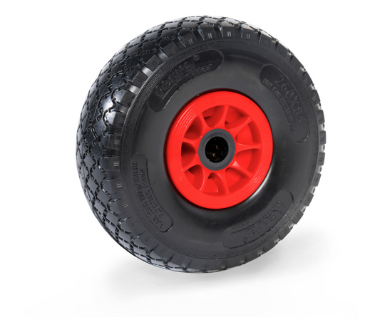 PU-geschuimd wiel 260 x 85 mm "fetra" - Kunststof velg rood, NL 75, as 25