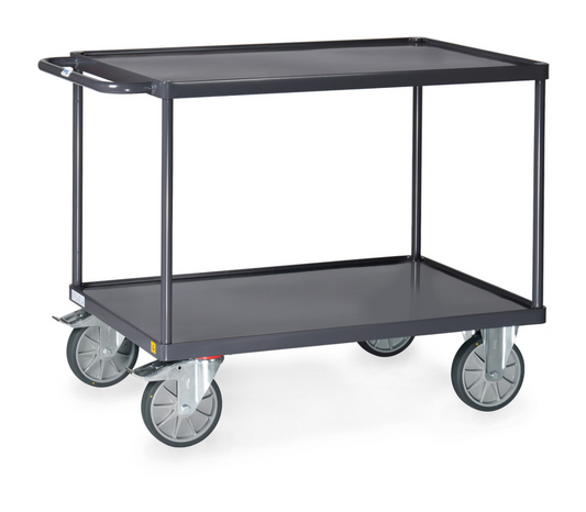 ESD-Tafelwagen 9400W - Laadvlak 850 x 500 mm - platformen van staalplaat met rand