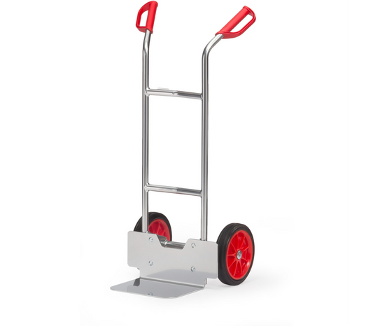 Alu steekwagen A1125V - Massief rubber wielen 260 x 56 mm