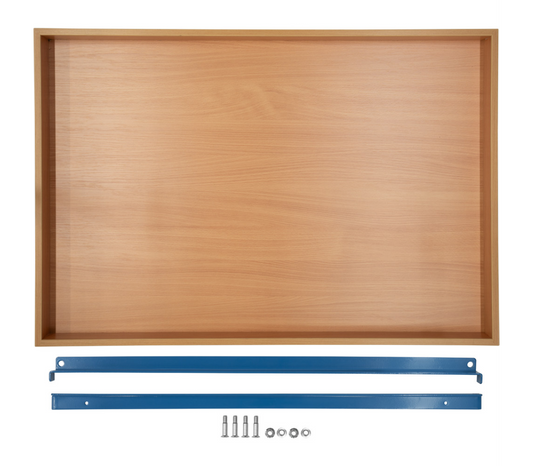 Etage met rand 1200 x 800 mm - toebehoren - - Met 1 paar etagedragers