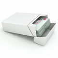 Visitekaartdoos 95 x 60 x 36 mm 300g/m2 special design kraft Wit doos met 250 stuks