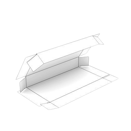 Kartonnen doos 1500x350x200-4.5mm dubbel EB-golf-Wit-wit-wikkeldoos  (op maat)