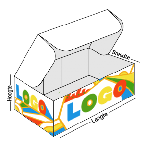 Kartonnen doos 560x430x210-3mm B-golf-Wit-wit-postdoos-F426  (op maat)