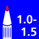 Viltstift Quantore perm rond 1-1.5mm blauw - afbeelding 6