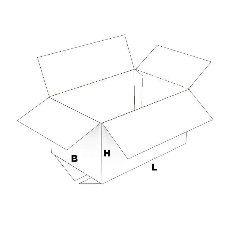 Kartonnen doos 600x600x600-4.5mm dubbel EB-golf-Wit-wit-vouwdoos  (op maat)