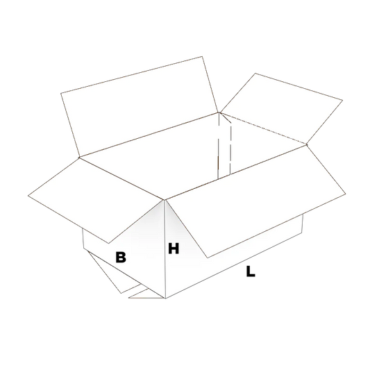 Kartonnen doos 1000x1000x1700-3mm B-golf-Wit-wit-vouwdoos  (op maat)
