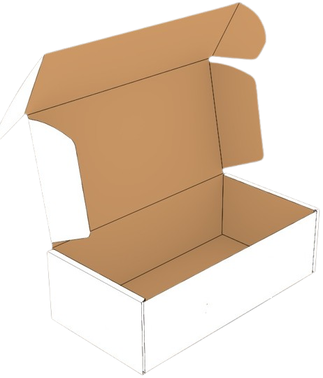 Kartonnen doos 320x500x200-3mm B-golf-Wit-postdoos  (op maat)